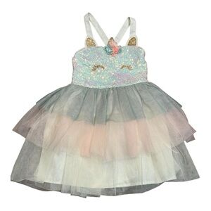 Pink & Violet sequins unicorn bodice tutu dress